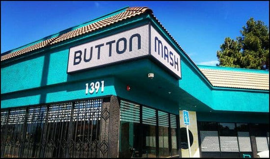 Button Mash's marquee in Echo Park, CA, and the former home of Starry Kitchen' shome from 2015 - April 2022